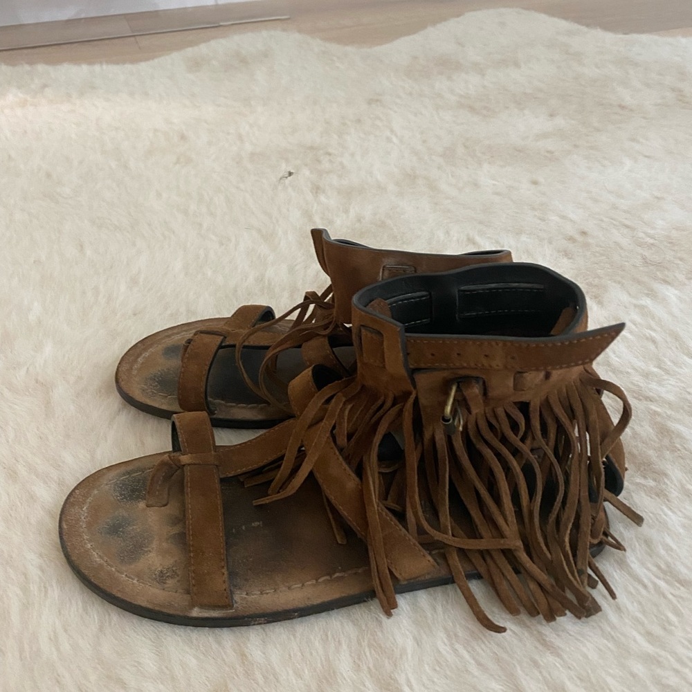 Saint Laurent Moccasin Sandals - 38 - Picture 4 of 11